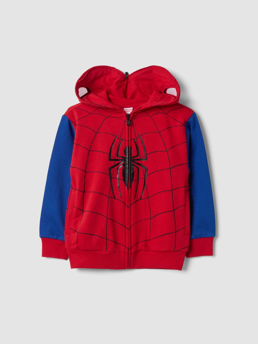 Red MARVEL Spider-Man cotton-blend hooded sweatshirt_0