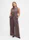 Brown stretch fabric trousers_5