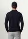 Blue long-sleeve organic cotton piqu&eacute; polo shirt, regular fit_3