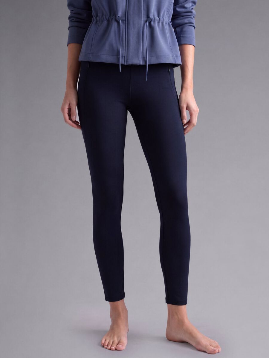 Blue stretch-fabric leggings ALTAVIA STUDIO_3