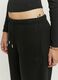 Regular fit black cotton blend jogger trousers_3