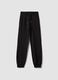 Black regular-fit jogger trousers in 100% organic cotton for girls_4