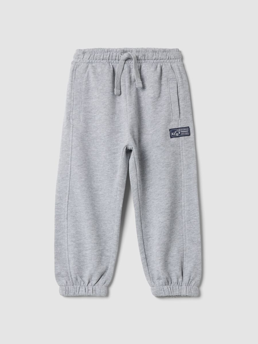 Grey jogger trousers in pure organic cotton_0
