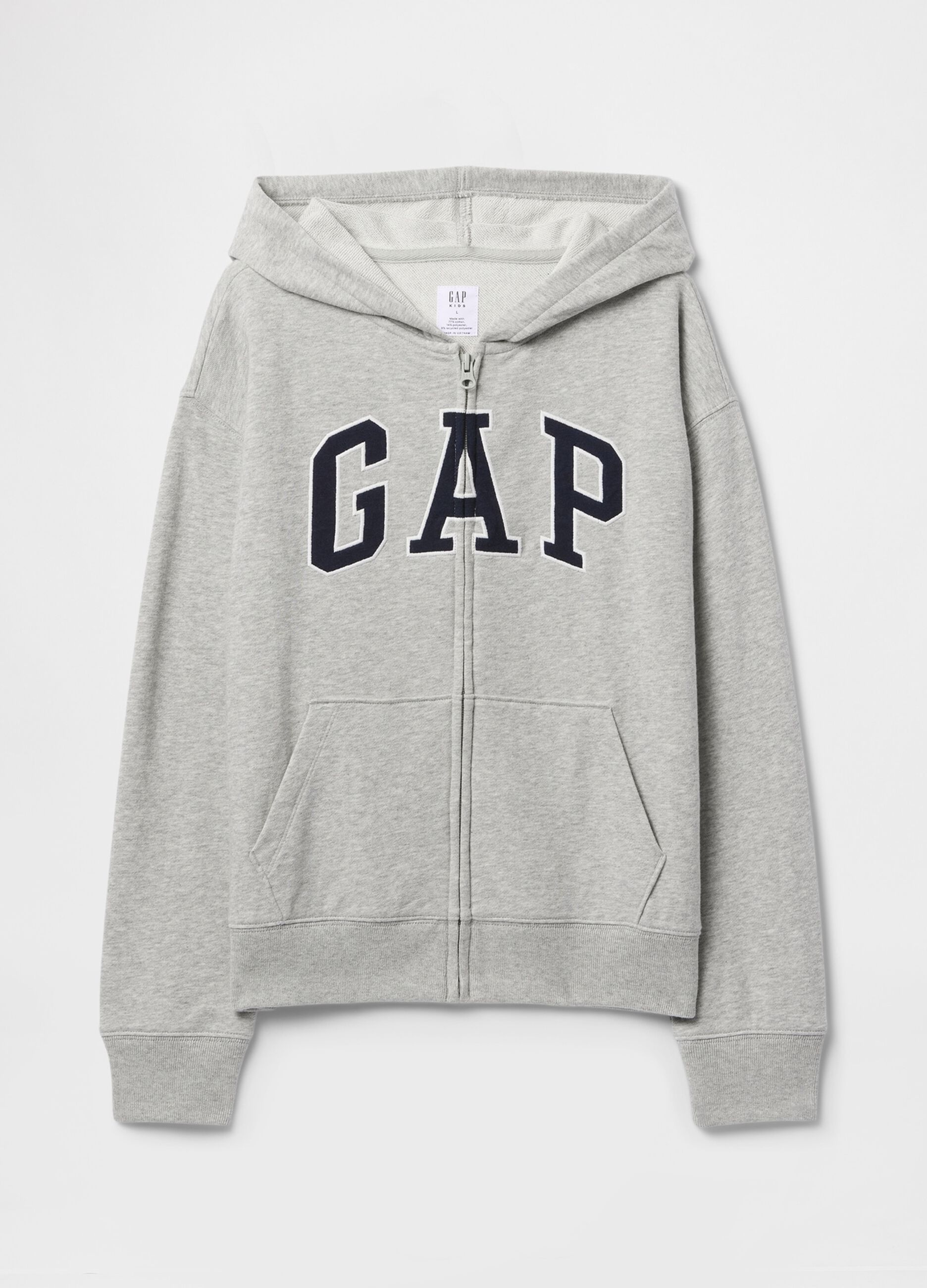 Full-zip cotton-blend hoodie