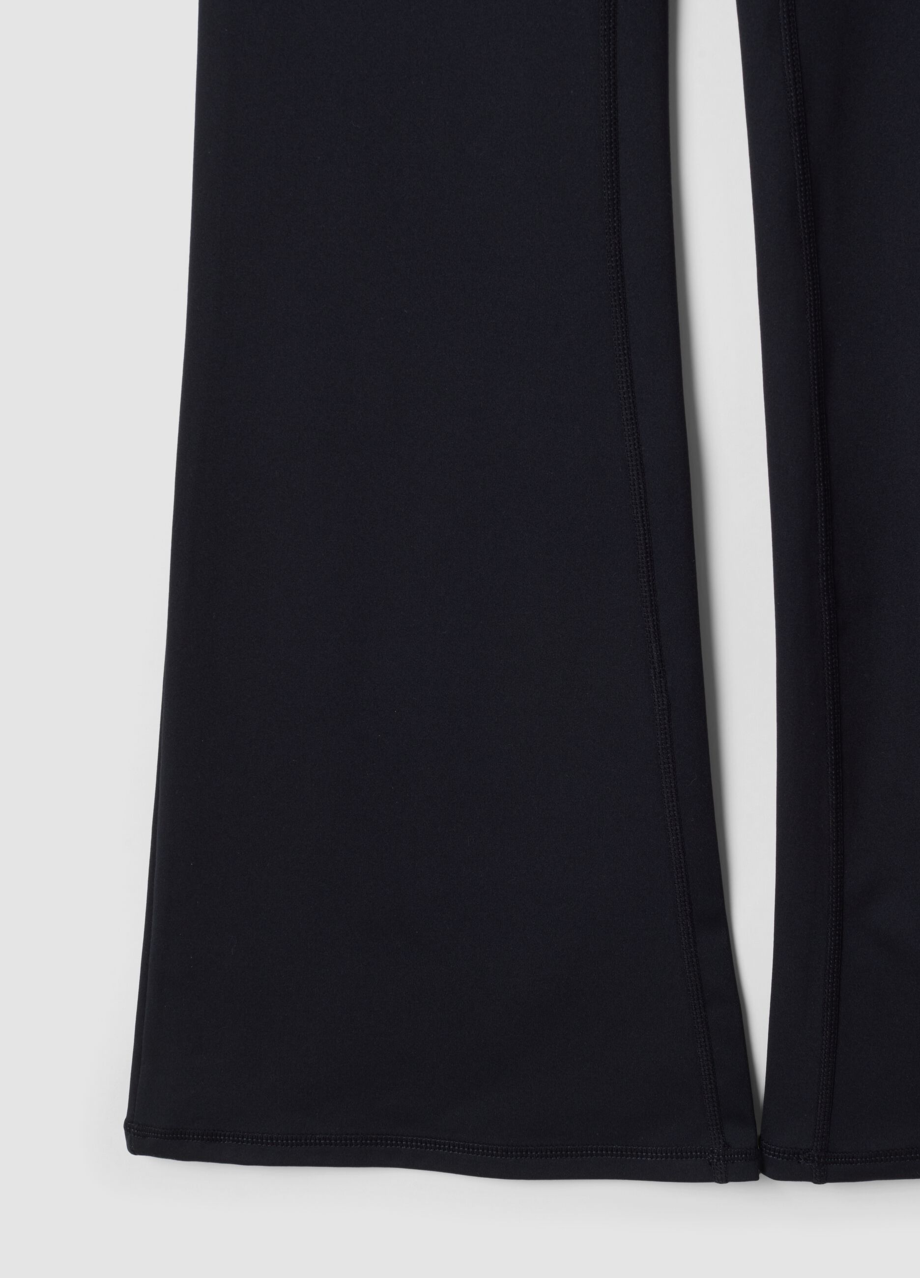 Black flared leggings in breathable stretch fabric ALTAVIA STUDIO