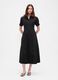 Short Sleeve Black Cotton Dress_0