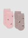 Two-pack of non-slip socks in stretchy organic cotton with flowers_0