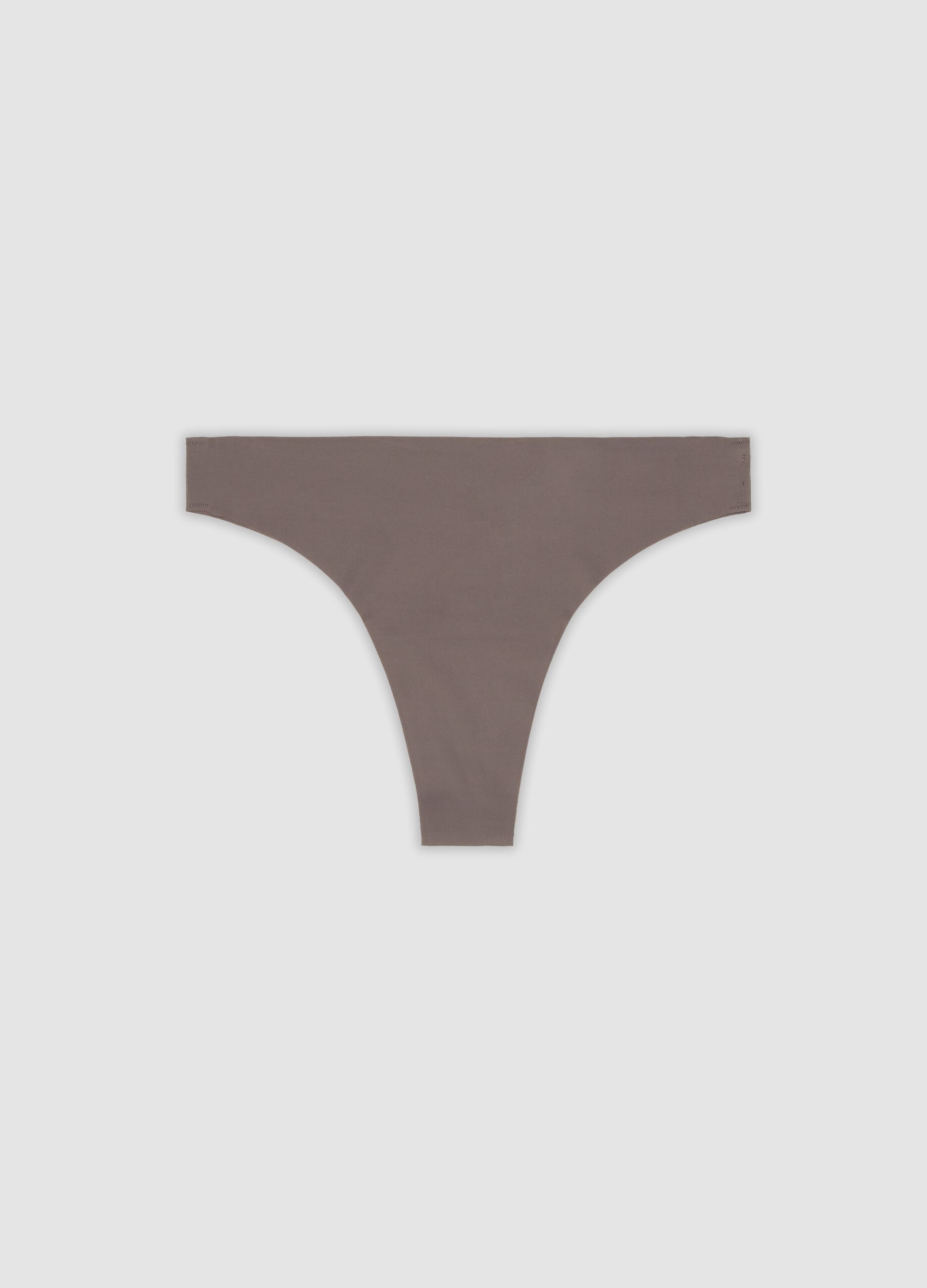 Slip brasiliana grigio in tessuto elasticizzato