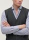 Grey viscose-blend waistcoat with deep V-neck, regular fit_2