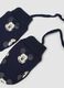 Guanti blu in tessuto elasticizzato con stampa Mickey_1
