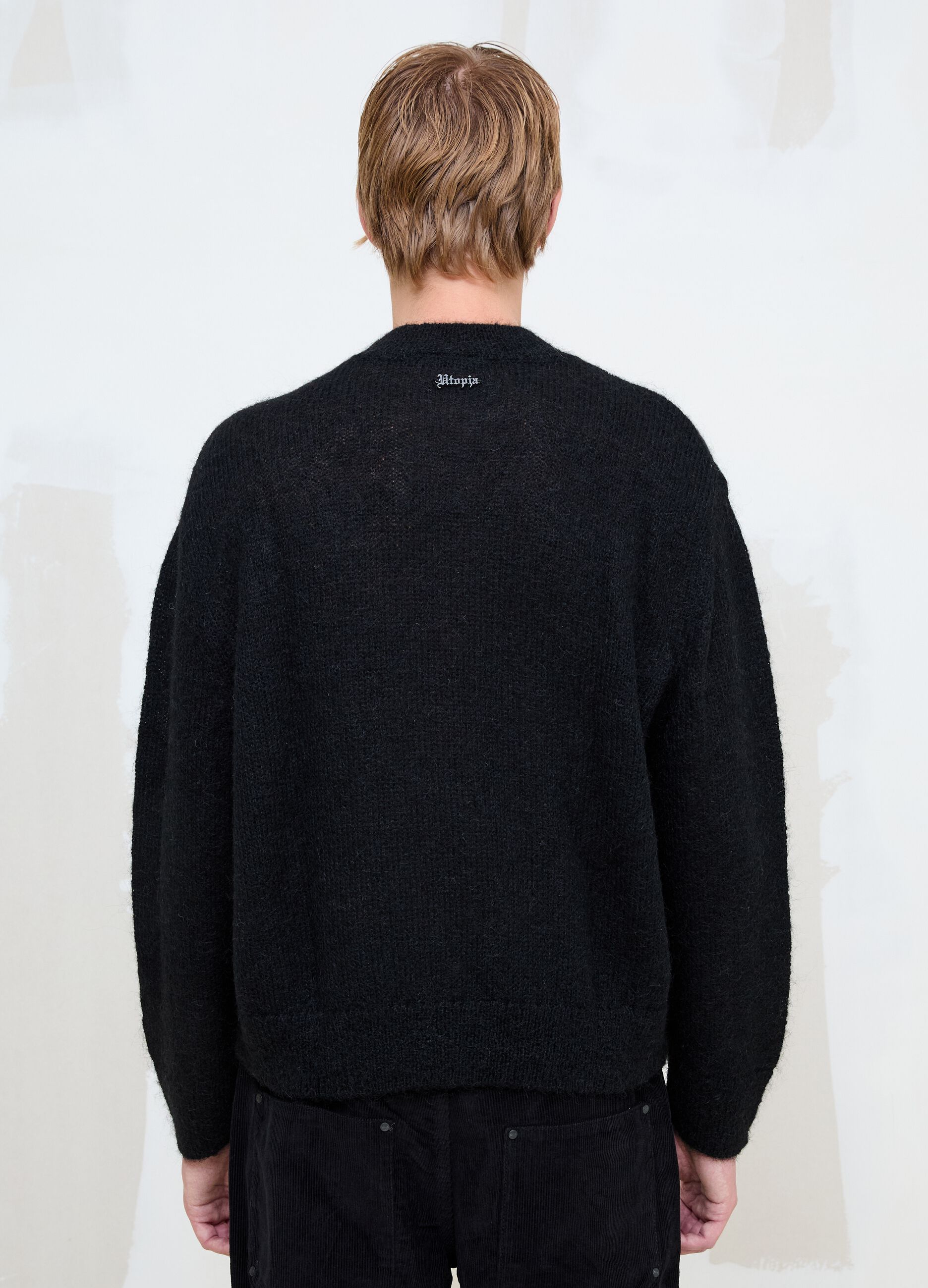 Black Mohair Crew Neck