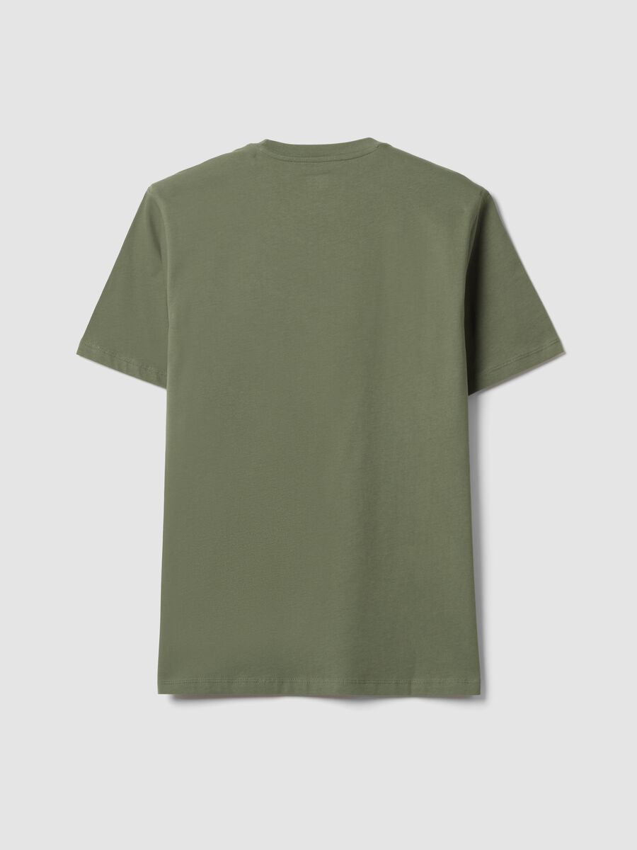 Green regular-fit T-shirt in pure organic cotton jersey_1