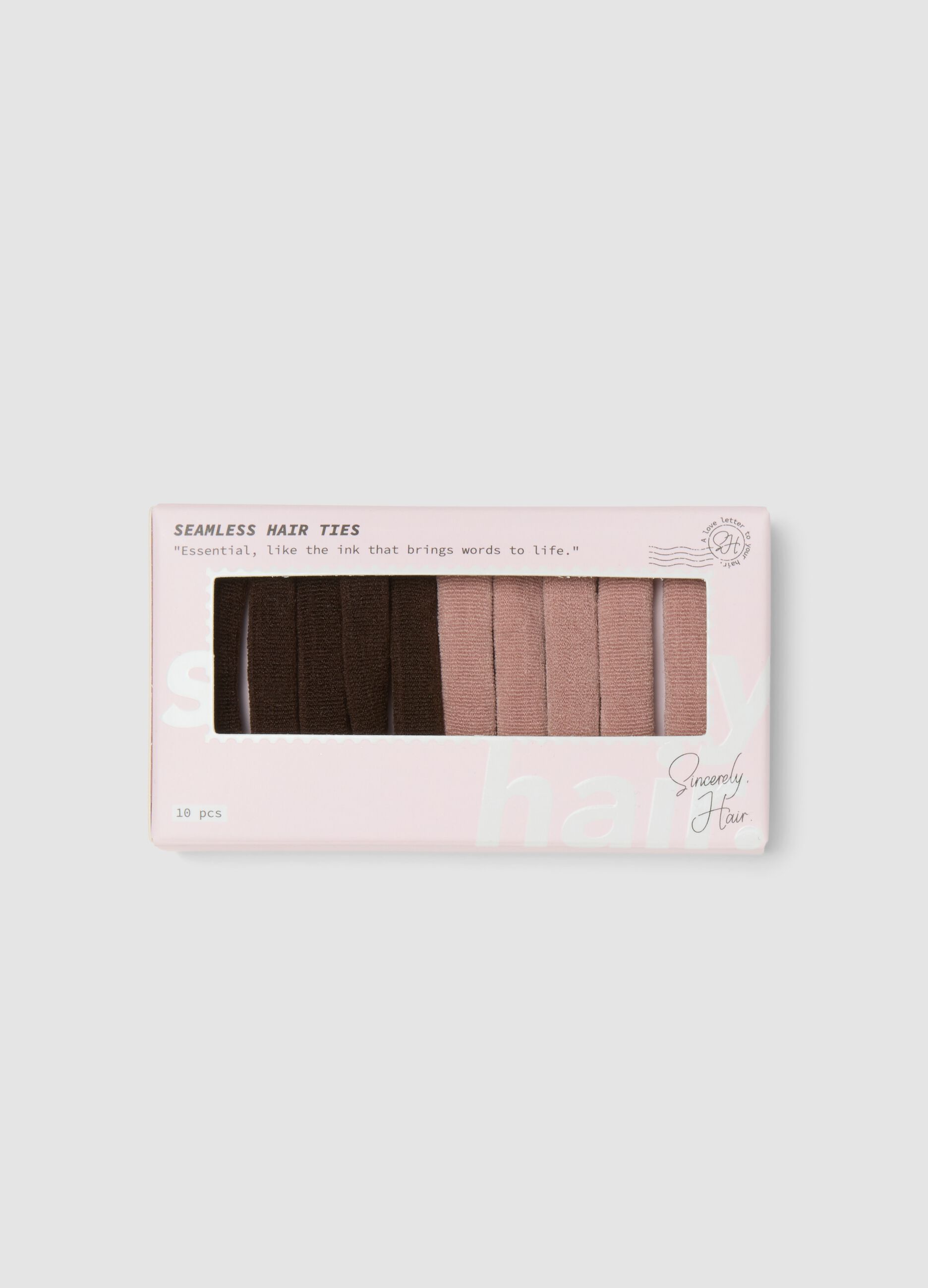 SINCERELY HAIR ربطات شعر بدون خياطة (عبوة 10 قطع) موف-بني