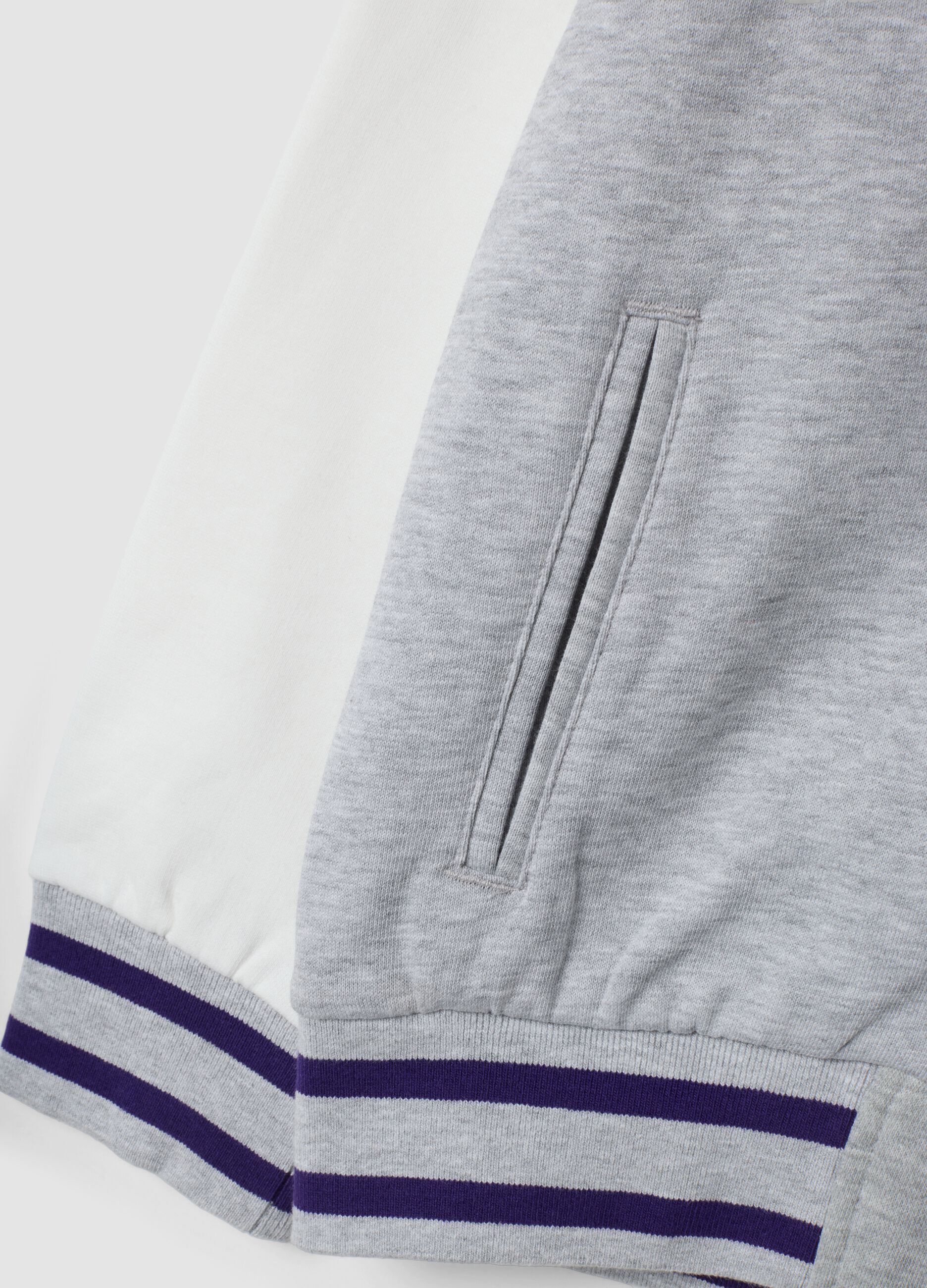 Grey marl pure cotton hoodie with Lakers print