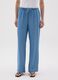 Women's wide blue pure Lyocell trousers_1
