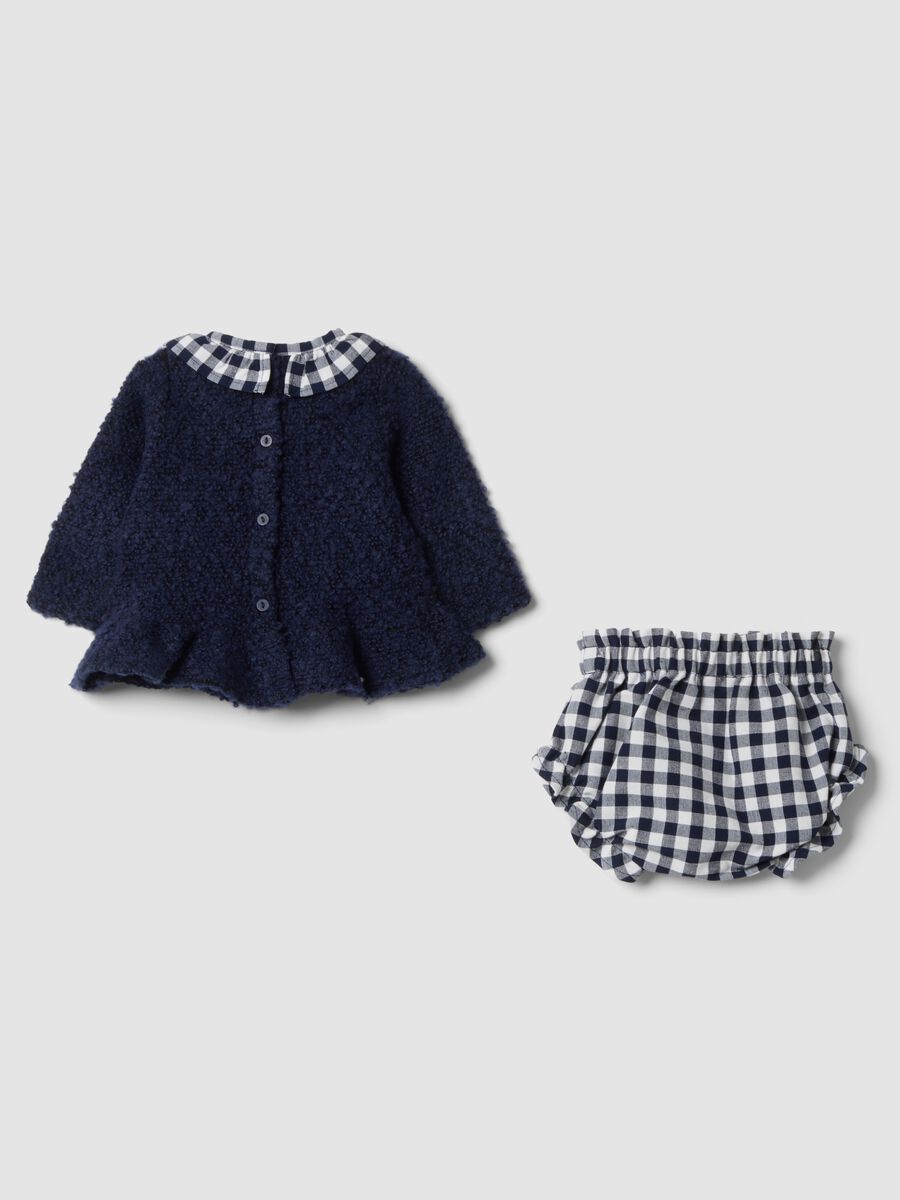 Navy two-piece cotton-blend set_1
