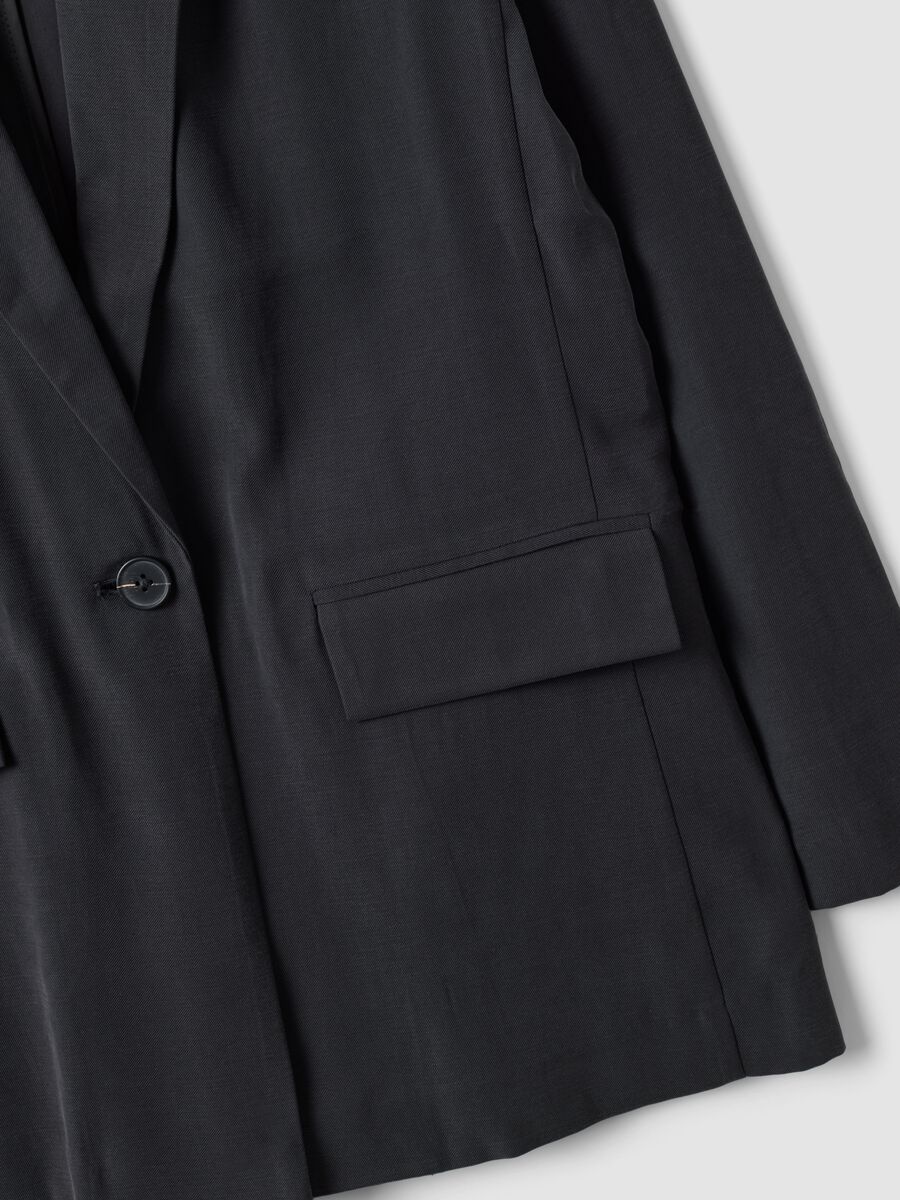 Black regular-fit viscose-blend blazer_5