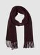 Sciarpa marrone in puro cashmere con frange_0