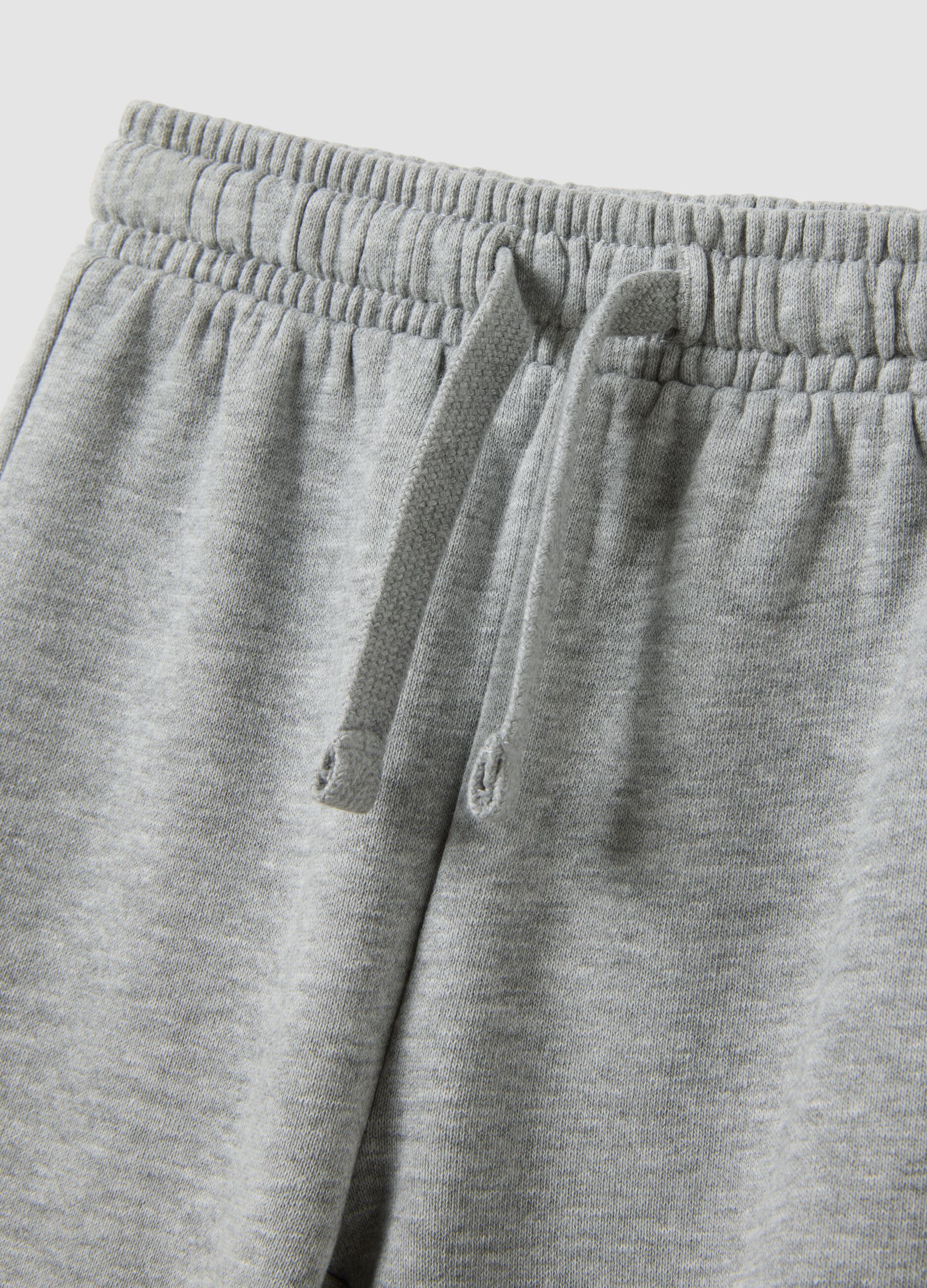 Grey marl jogger trousers in pure organic cotton
