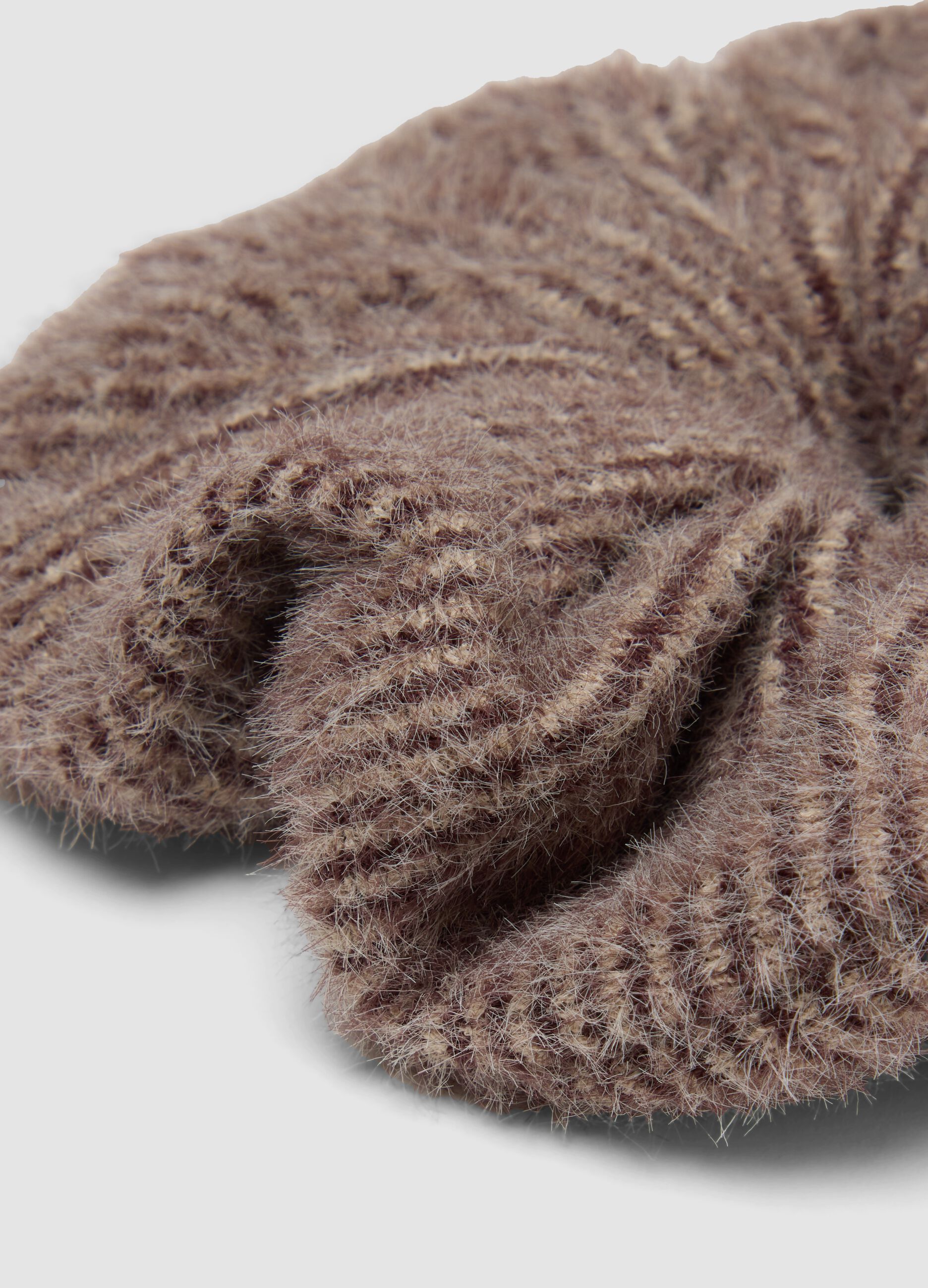 Brown Teddy-Effect Scrunchie