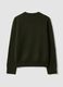 Maglia verde in lana elasticizzata a girocollo_6