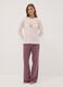 Mauve purple organic cotton crew-neck pyjamas_0