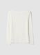 White stretch modal crew-neck T-shirt, regular fit_2