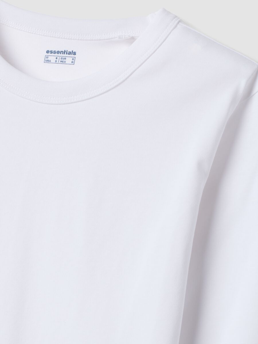 White long-sleeve pure cotton jersey T-shirt, regular fit_5