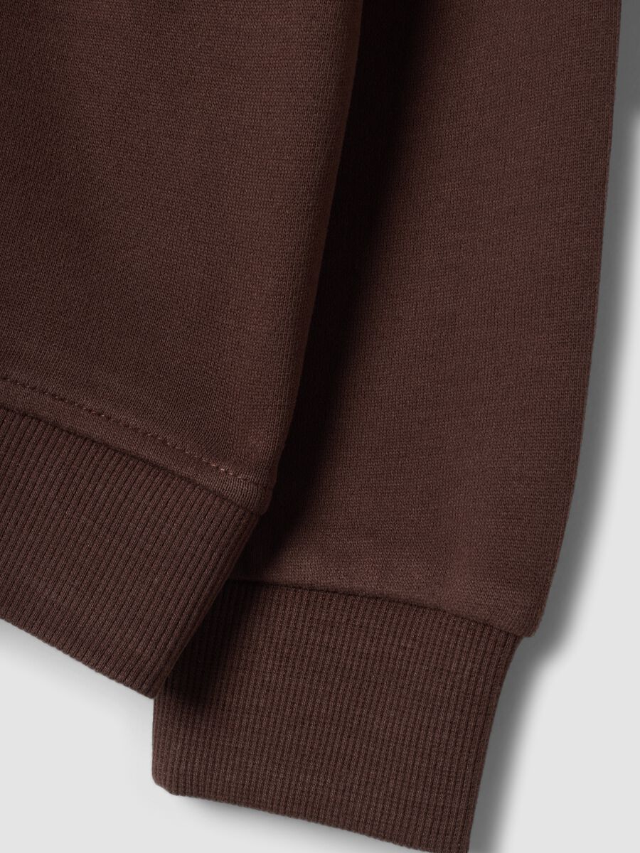 Brown pure cotton crew-neck sweatshirt_3