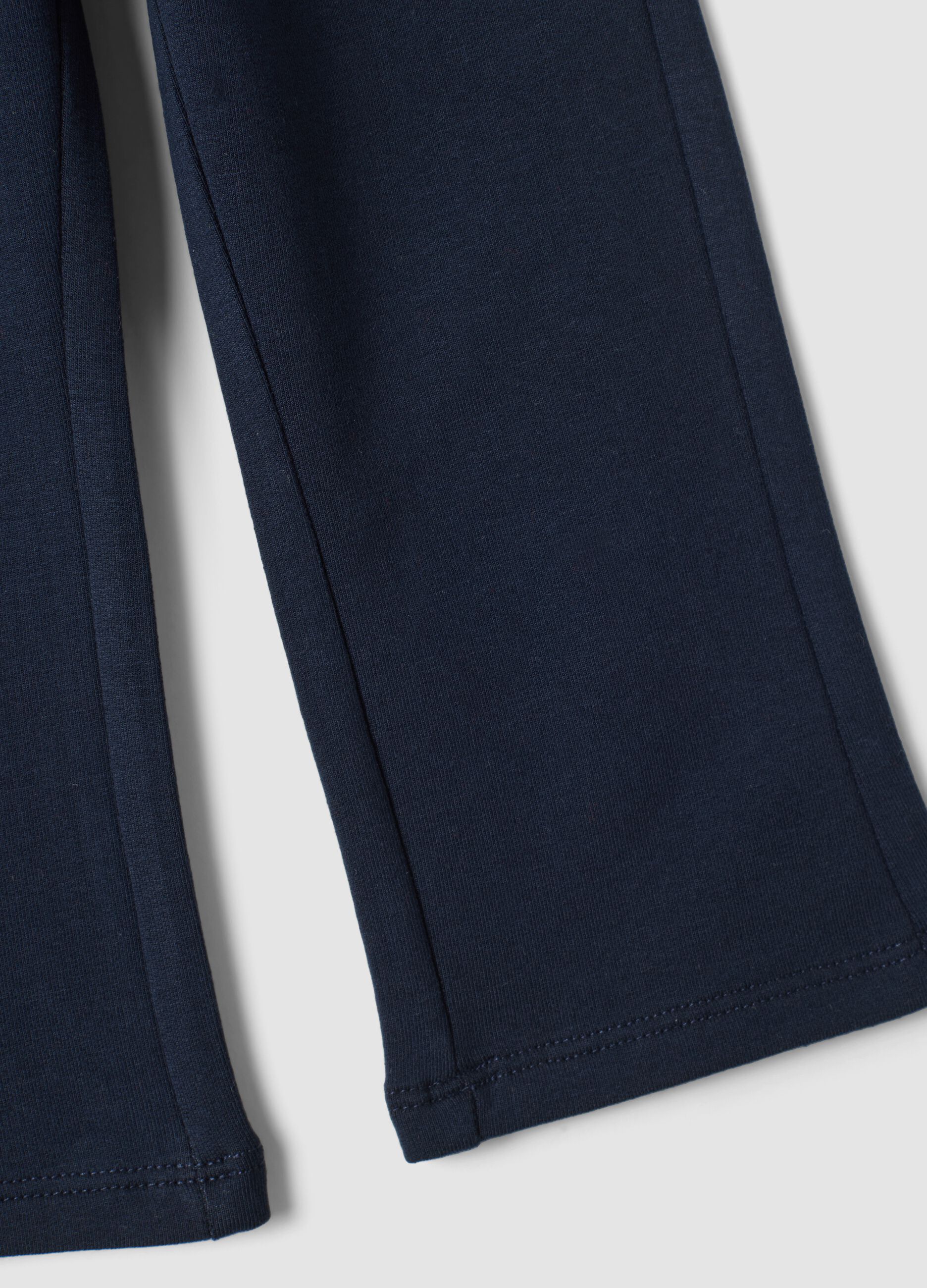 Blue stretch cotton leggings