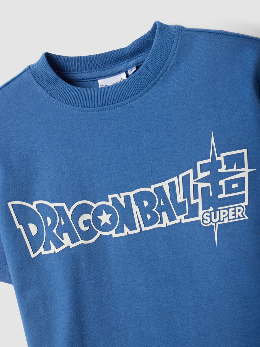 Blue oversized pure cotton crew-neck Dragon Ball T-shirt for boys_2