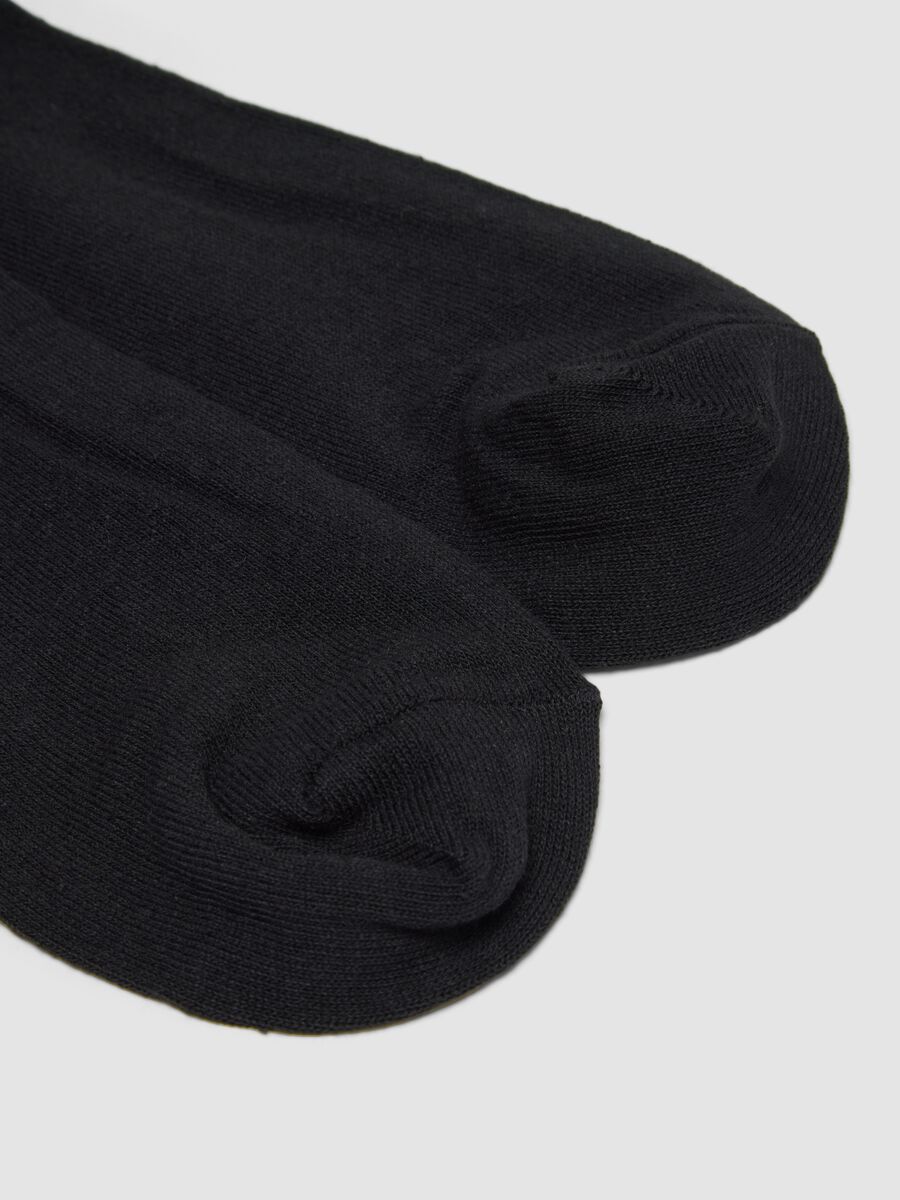 2-pack of black long stretch-cotton socks_2