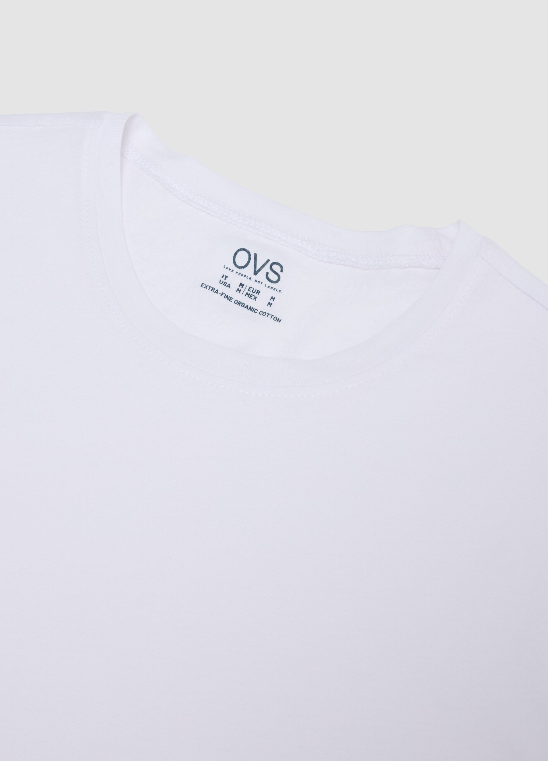 2-pack of white crew-neck T-shirts in pure extra-fine cotton