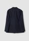 Blazer blu navy gessato in misto lana slim fit_1