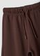 Pantaloni marroni in puro cotone a gamba ampia_2