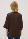Blusa marrone in misto viscosa regular fit con collo coreano_3