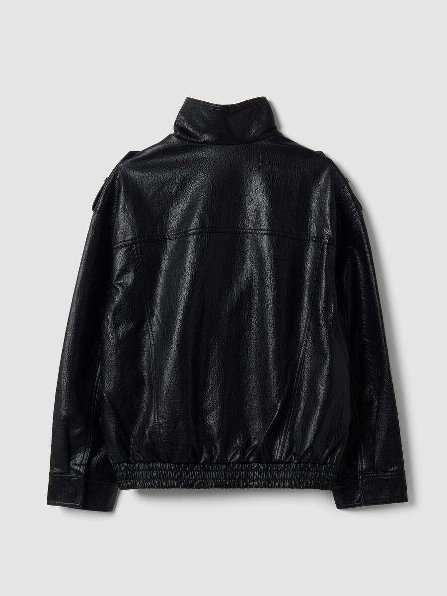 Black viscose-blend jacket with zip_2