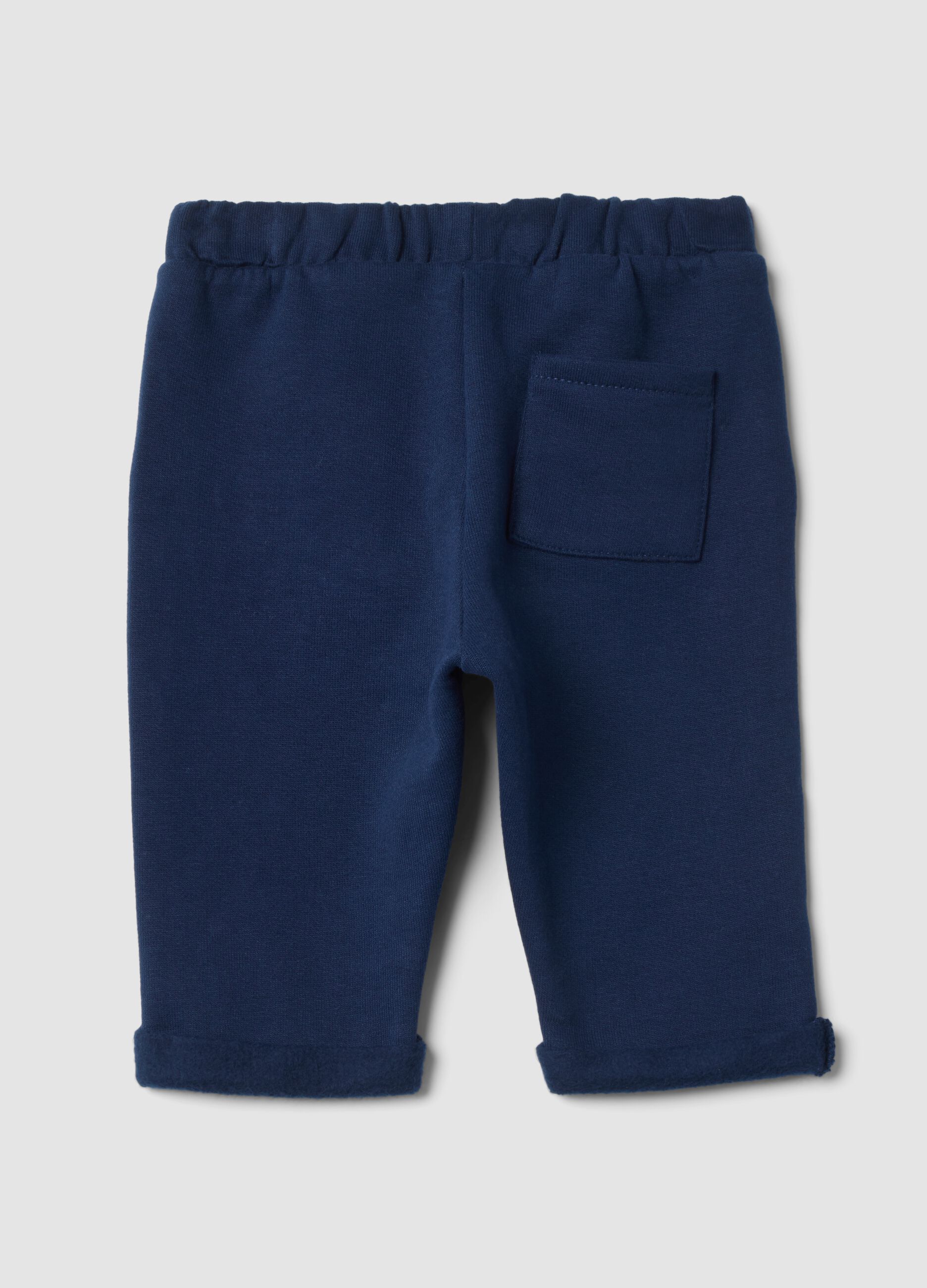 Pantaloni blu in puro cotone organico