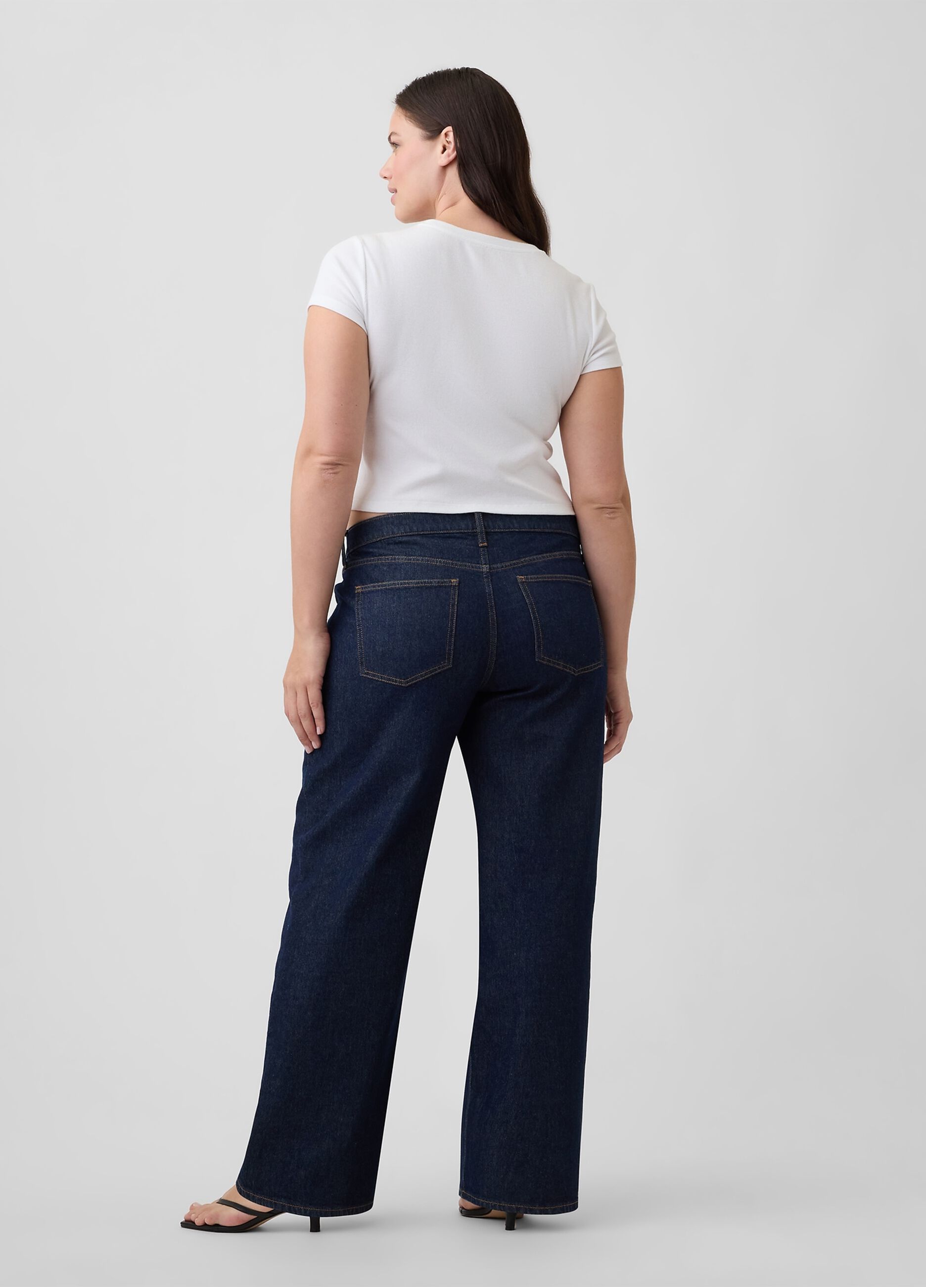 Five-pocket stretch cotton denim jeans
