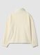White stretch top with Henley collar_2
