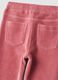 Pink ribbed stretch cotton flared trousers_3