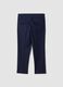 Blue stretch cotton twill chino trousers, regular tapered fit_2
