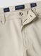 Pantaloni beige in dobby di cotone elasticizzato slim fit_6