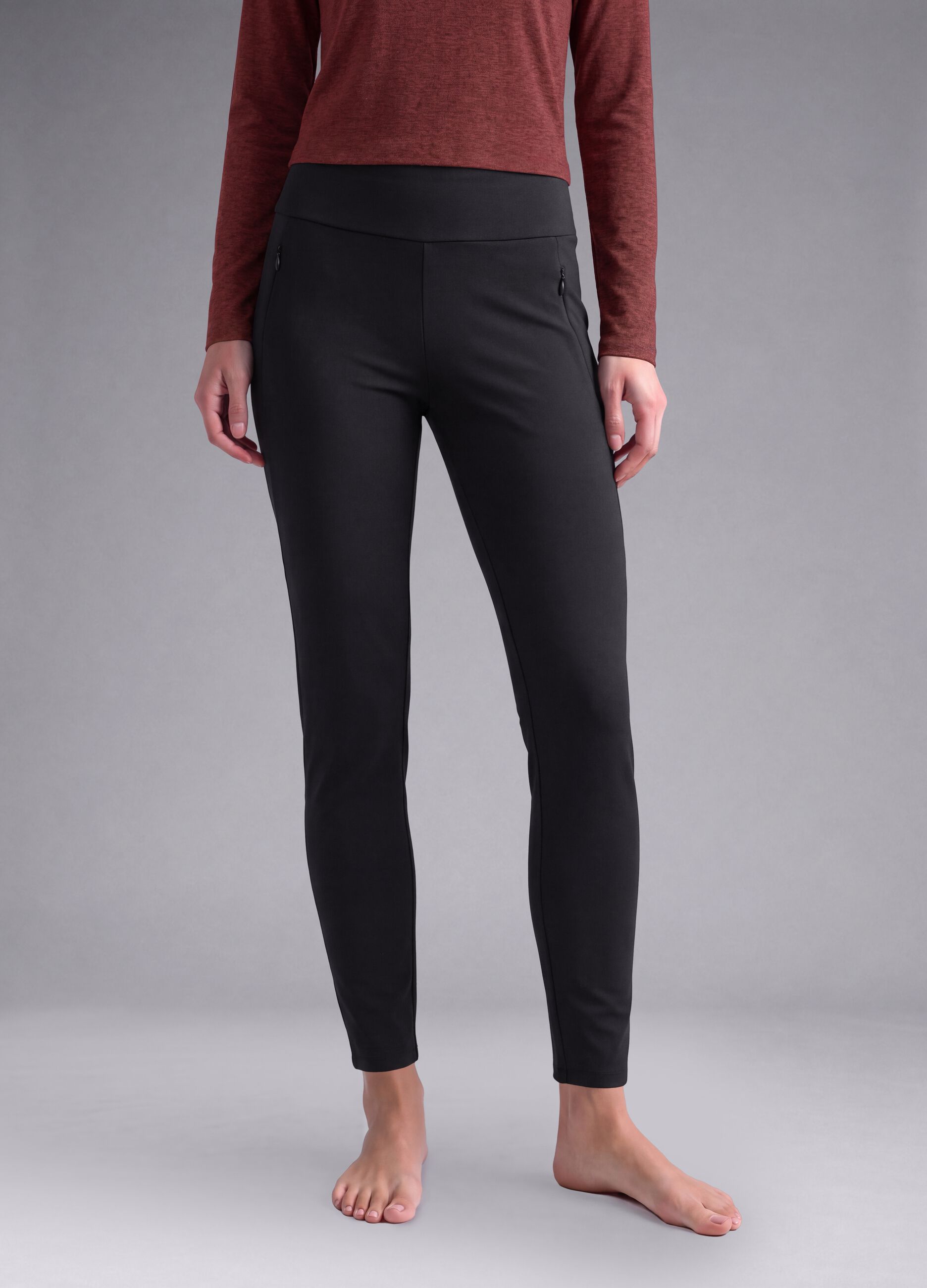 Black stretch leggings with zip pockets ALTAVIA STUDIO