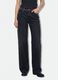 Black pure cotton wide-leg jeans with studs_1