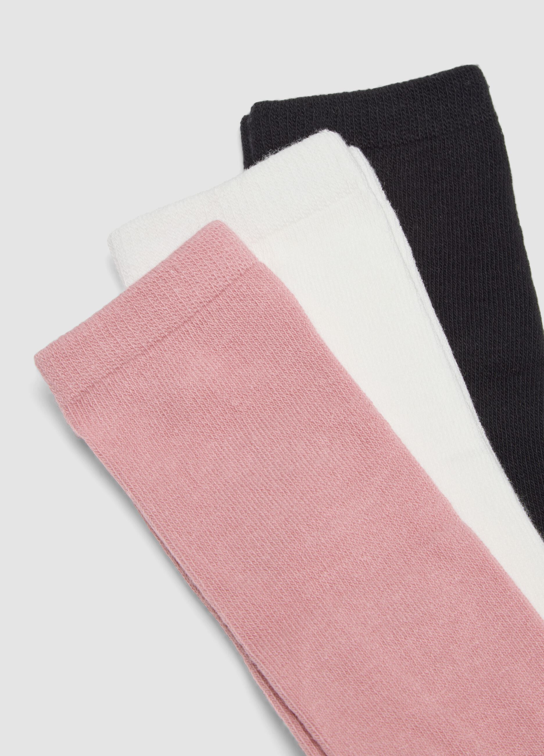 5-pack of multicolour long socks in organic stretch cotton
