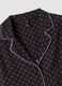 Brown pure viscose V-neck patterned pyjamas_1
