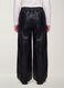 Pantaloni neri wide leg con vita elasticizzata per bambina_3