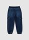 Kids' Blue Cotton Blend Trousers_1