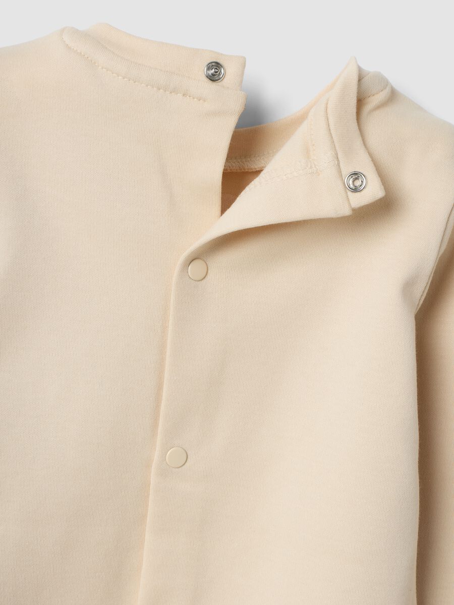 Beige organic cotton crew-neck T-shirt_3
